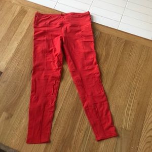 Oiselle coral running tights